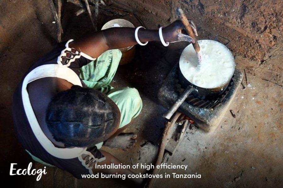 Installation High Efficiency Wood Burning Cookstoves Tanzania Image